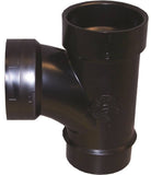 CANPLAS 105153LBC Sanitary Pipe Tee, 3 in, Spigot x Hub, ABS, Black