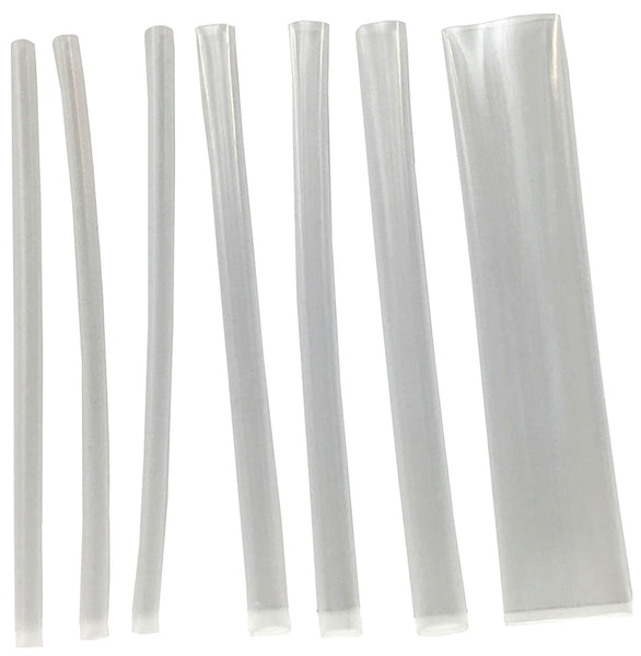 CALTERM 73438 Heat Shrink Tubing, 1/4 to 1/2 in Dia, 6 to 13 m L, PVC, Clear