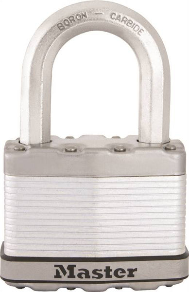 Master Lock Magnum Series M15XKADLF Padlock, Keyed Different Key, 14/32 in Dia Shackle, 1-1/2 in H Shackle, Zinc