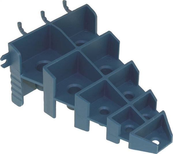 CRAWFORD PBS9 Light-Duty Screwdriver Holder, Plastic, Blue, For: 1/8 in or 1/4 in Pegboard