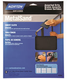 NORTON MetalSand 07660747855 Sanding Sheet, 11 in L, 9 in W, Emery Abrasive, Cloth Backing