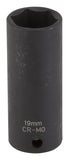 Vulcan Deep Impact Socket, 19 mm Socket, Black Phosphate