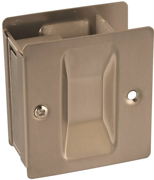 National Hardware N326-306 Pocket Door Pull, Brass, Satin Nickel