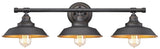 Westinghouse 6344900 Indoor Wall Light Fixture, 3-Lamp, Metal Fixture, Bronze Fixture, Oil-Rubbed Bronze Fixture