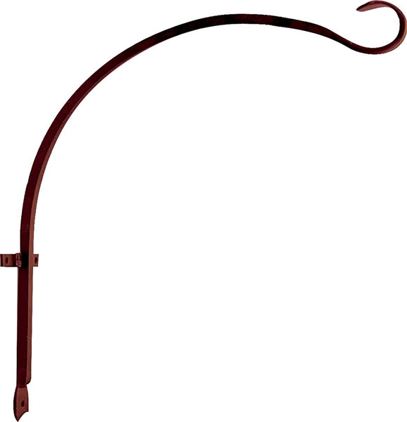 Landscapers Select GB-3040 Hanging Plant Hook, 16 in L, Steel, Hammered Bronze, Wall Mount Mounting
