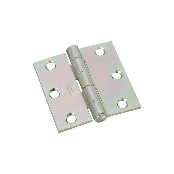 National Hardware N195-644 Broad Hinge, 2-1/2 in W Frame Leaf, 0.077 in Thick Frame Leaf, Steel, Zinc, 43 lb