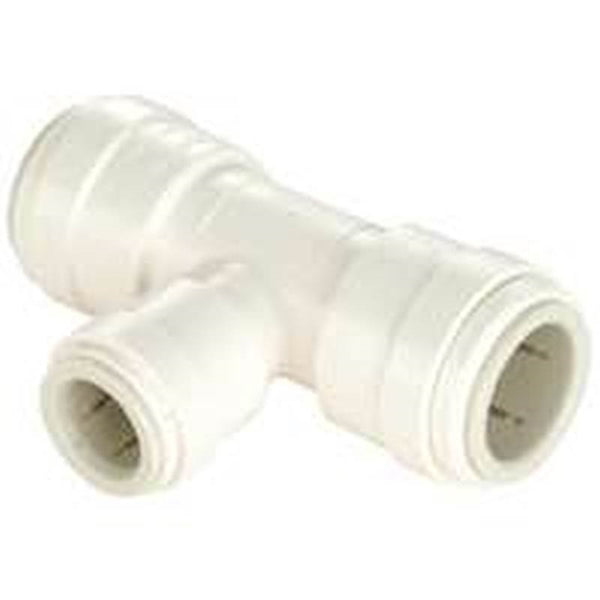 WATTS 3524R-141410 Reducing Pipe Tee, 1/2 in, Sweat Push-Fit, Plastic, White, 100 psi Pressure