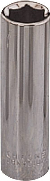 Vulcan MT6495634 Drive Socket, 1/2 in Socket, 3/8 in Drive, 6-Point, Chrome Vanadium Steel, Chrome