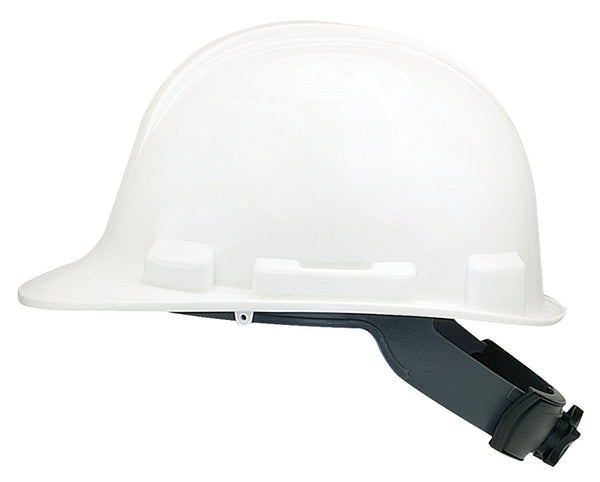 SAFETY WORKS SWX00346 Hard Hat, 4-Point Textile Suspension, HDPE Shell, White, Class: E
