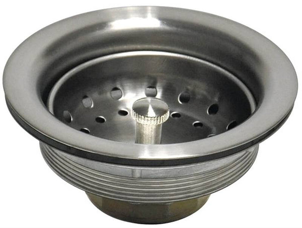 Danco 89302 Basket Strainer Assembly, 3-1/2 in Dia, Brass, Brushed Nickel, For: Universal Sinks