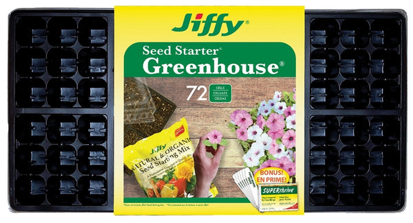 Jiffy T72HST-14 Seed Starter Kit, 72-Piece