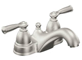 Moen Banbury Series WS84912SRN Bathroom Faucet, 1.2 gpm, 2-Faucet Handle, Metal, Brushed Nickel, Lever Handle