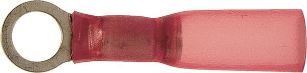 CALTERM 65704 Ring Terminal, 22 to 18 AWG Wire, Copper Contact, Red