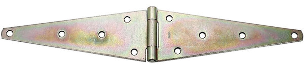 National Hardware N127-910 Strap Hinge, 4.6 in W Frame Leaf, 0.16 in Thick Leaf, Steel, Zinc, Wall Mounting