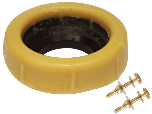 Keeney K836-3 Toilet Wax Gasket, Brass/Fiber, Honey Yellow, For: 3 in or 4 in Waste Lines