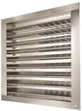 Master Flow DA1212 Dual Louver, 14-3/4 in L, 14-1/2 in W, Aluminum, White, Mill