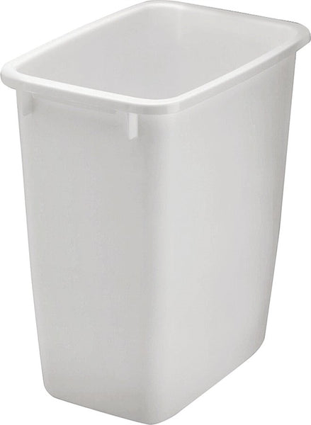 Rubbermaid FG280500WHT Waste Basket, 21 qt Capacity, Plastic, White, 15 in H