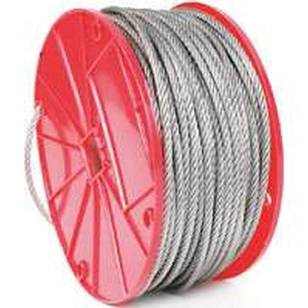 Koch 016162 Aircraft Cable, 3/16 in Dia, 250 ft L, 840 lb Working Load, Stainless Steel