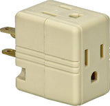 Eaton Wiring Devices BP1482V Outlet Adapter, 2 -Pole, 15 A, 125 V, 3 -Outlet, NEMA: NEMA 5-15R, White