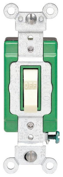 Leviton 3032-2I Switch, 30 A, 120/277 V, Lead Wire Terminal, NEMA WD-1, WD-6, Thermoplastic Housing Material