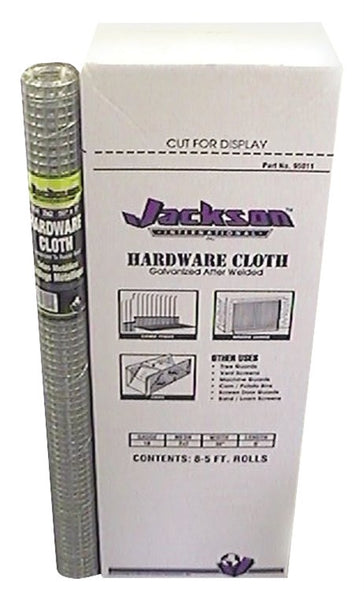 Jackson Wire 11 03 13 13 Hardware Cloth, 5 ft L, 36 in W, 19 Gauge, 1/2 x 1/2 in Mesh, Galvanized