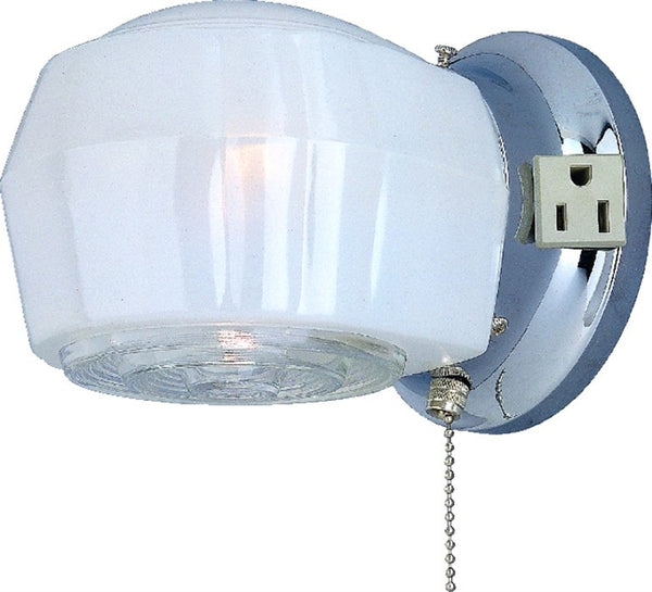 Boston Harbor W39CH01LS-34473L Bracket Wall Light Fixture, 60 W, 1-Lamp, A19 or CFL Lamp, Steel Fixture, Chrome Fixture