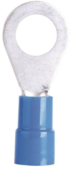 GB 20-103 Ring Terminal, 600 V, 16 to 14 AWG Wire, #4 to 6 Stud, Vinyl Insulation, Copper Contact, Blue