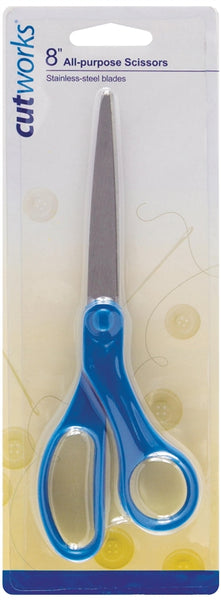FISKARS 150220-1003 Economical Scissor, 8 in OAL, 4 in L Cut, Stainless Steel Blade, Comfort-Grip Handle, Black Handle