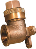 B & K 440-030NL Drop Ear Pipe Elbow, 1/2 in, FIP x Solvent, 90 deg Angle, Brass/CPVC