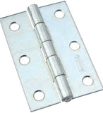 National Hardware N146-365 Utility Hinge, 3 in W Frame Leaf, 0.065 in Thick Frame Leaf, Aluminum/Cold Rolled Steel, Zinc