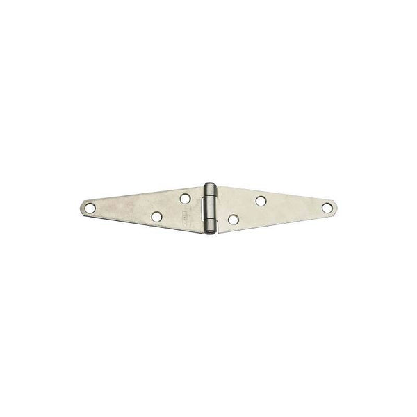 National Hardware N127-969 Strap Hinge, 1.61 in W Frame Leaf, 0.08 in Thick Leaf, Steel, Zinc, Wall Mounting, 60 lb