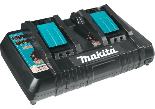 Makita DC18RD Dual Port Battery Charger, 120 VAC Input, 14.4, 18 V Output, 2 to 6 Ah, Battery Included: No