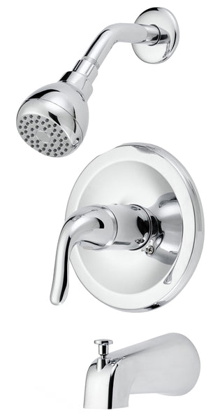 Boston Harbor TQ-F1214517CP Tub/Shower, Fixed Mount Showerhead, 1.75 gpm Showerhead, 1 Spray Settings, 1-Handle