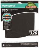 Gator 4473 Sanding Sheet, 9 in L, 11 in W, 320 Grit, Very Fine, Silicone Carbide Abrasive