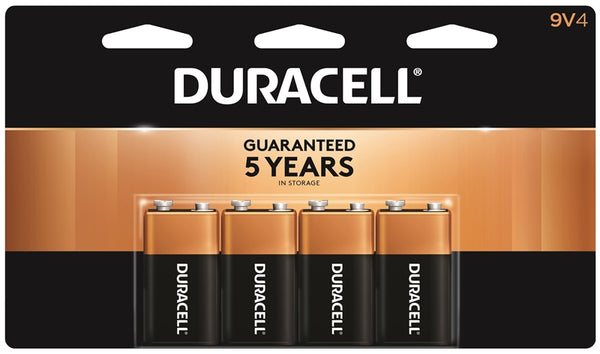 DURACELL 41333935645 Battery, 9 V Battery, Alkaline, Manganese Dioxide