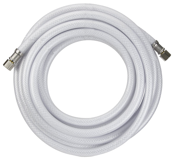 Plumb Pak PP255620 Ice Maker Supply Line, 1/4 in Inlet, Compression Inlet, 1/4 in Outlet, Compression Outlet, PVC Tubing