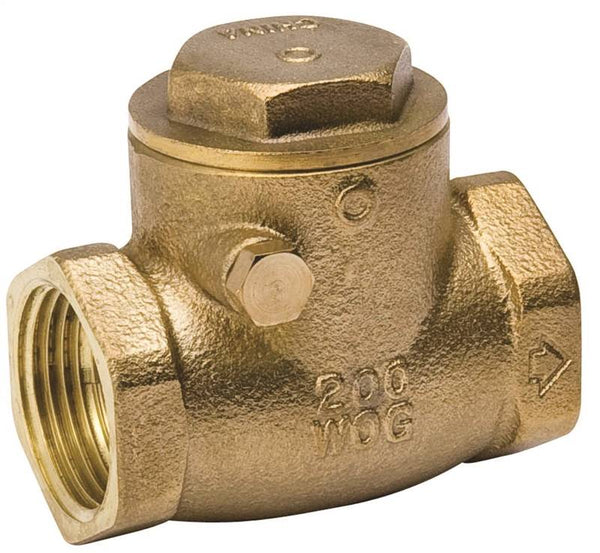 B & K ProLine Series 101-005NL Check Valve, 1 in, IPS, 200 psi Pressure, Brass Body