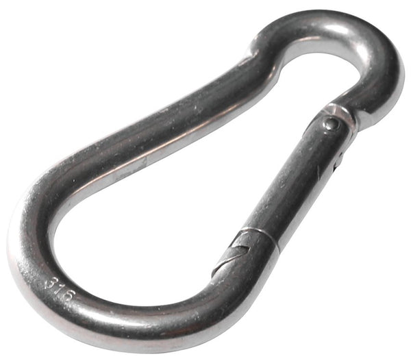 BARON 2450-3/8 Spring Hook Snap Link, Steel, Zinc