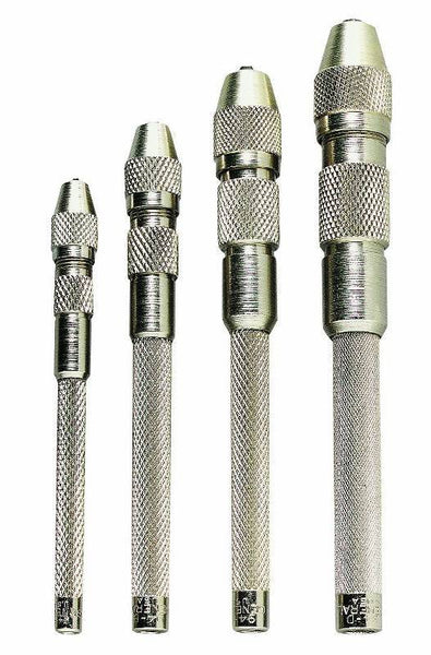 GENERAL S94 Pin Vise Set, 0 to 0.187 in, Steel, Silver