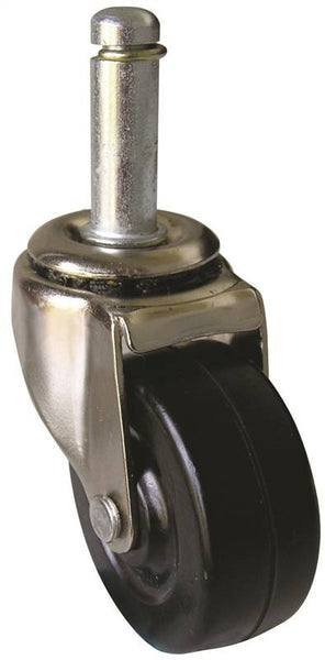 Shepherd Hardware 9193 Swivel Caster, 2 in Dia Wheel, 7/8 in W Wheel, Rubber Wheel, 80 lb