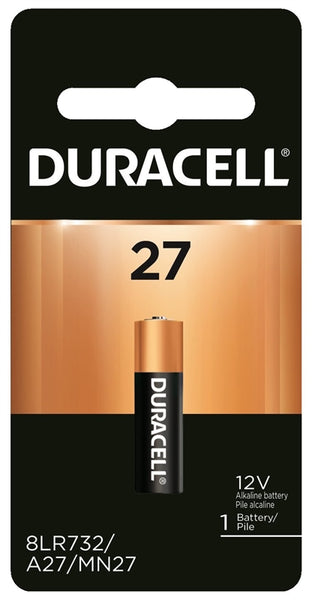 DURACELL MN27BPK Battery, 12 V Battery, 20 mAh, MN27 Battery, Alkaline