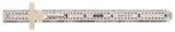 GENERAL 300/1 Precision Measuring Ruler, SAE Graduation, Stainless Steel, 3-7/8 in W