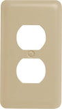 Amerelle 935DAL Receptacle Wallplate, 5 in L, 2-13/16 in W, 1 -Gang, Steel, Light Almond