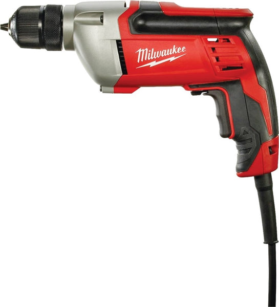 Milwaukee 0240-20 Electric Drill, 8 A, 3/8 in Chuck, Keyless Chuck, 8 ft L Cord, Includes: (1) Soft-Grip Handle