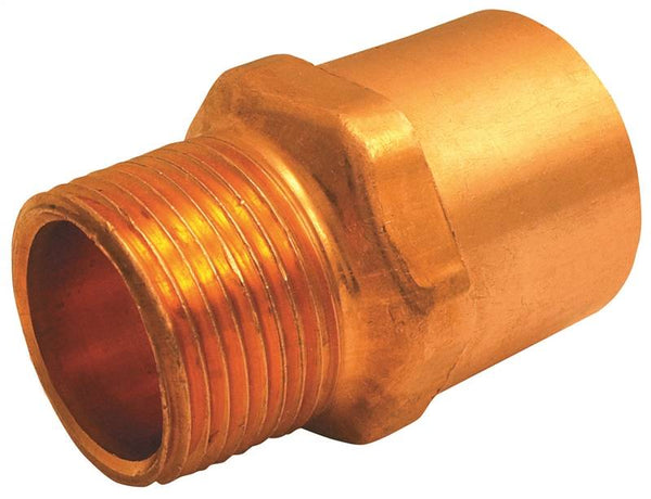 EPC 104R Series 30336 Reducing Pipe Adapter, 3/4 x 1 in, Sweat x MNPT, Copper