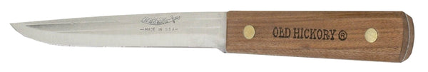 OLD HICKORY 072-6 Boning Knife, 6 in L Blade, 1095 Carbon Steel Blade, Antiqued Handle, Brown Handle