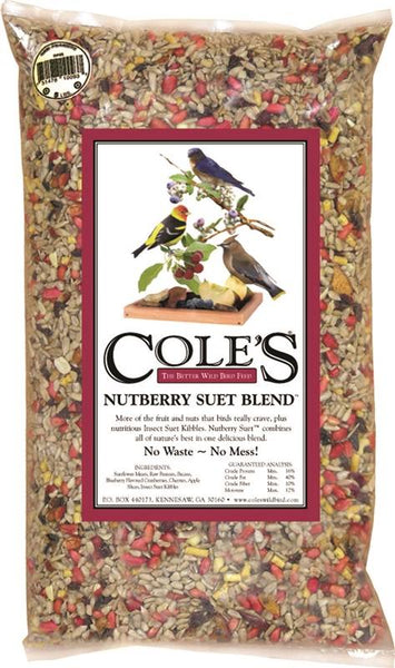 Cole's Nutberry Suet Blend NB10 Blended Bird Seed, 10 lb Bag