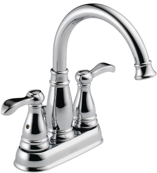 DELTA Porter Series 25984LF-ECO Bathroom Faucet, 1.2 gpm, 2-Faucet Handle, Brass, Chrome Plated, Lever Handle