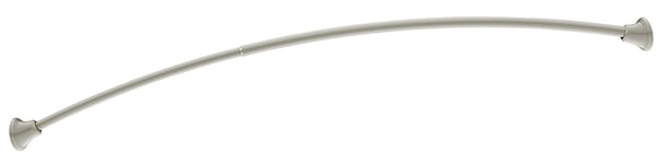 Moen DN2171BN Shower Rod, 57 to 60 in L Adjustable, 1 in Dia Rod, Stainless Steel, Brushed Nickel