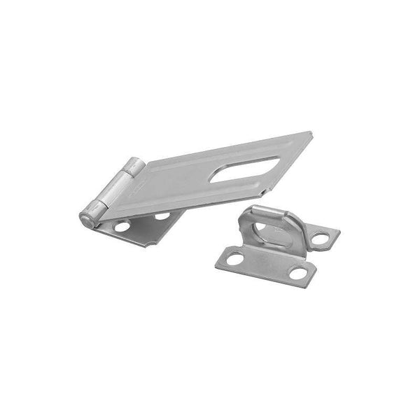 National Hardware V30 Series N102-384 Safety Hasp, 4-1/2 in L, 1-1/2 in W, Steel, Zinc, 0.44 in Dia Shackle